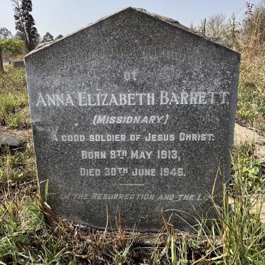 BARRETT Anna Elizabeth 1913-1946
