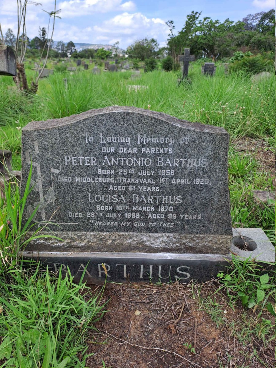 BARTHUS Peter Antonio 1859-1920 & Louisa 1870-1966