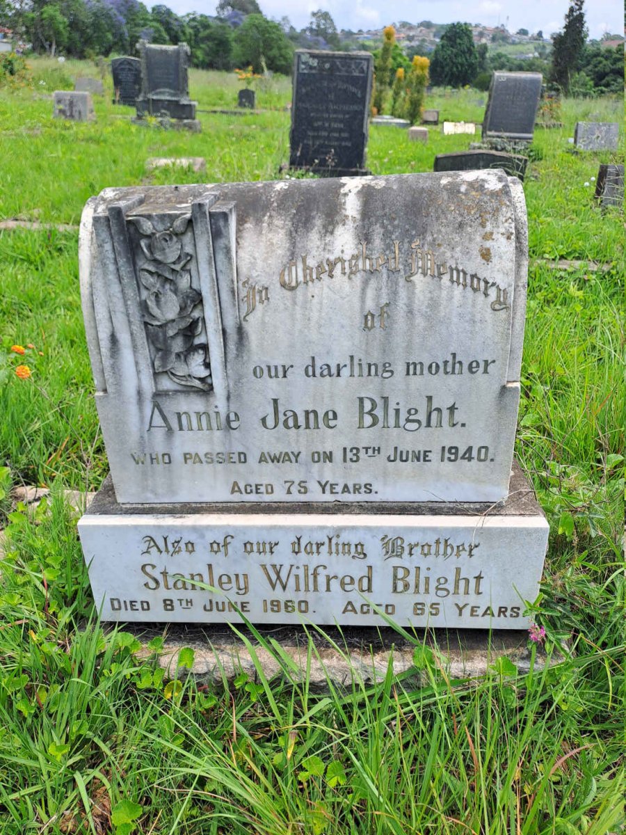 BLIGHT Annie Jane -1940 :: BLIGHT Stanley Wilfred -1960