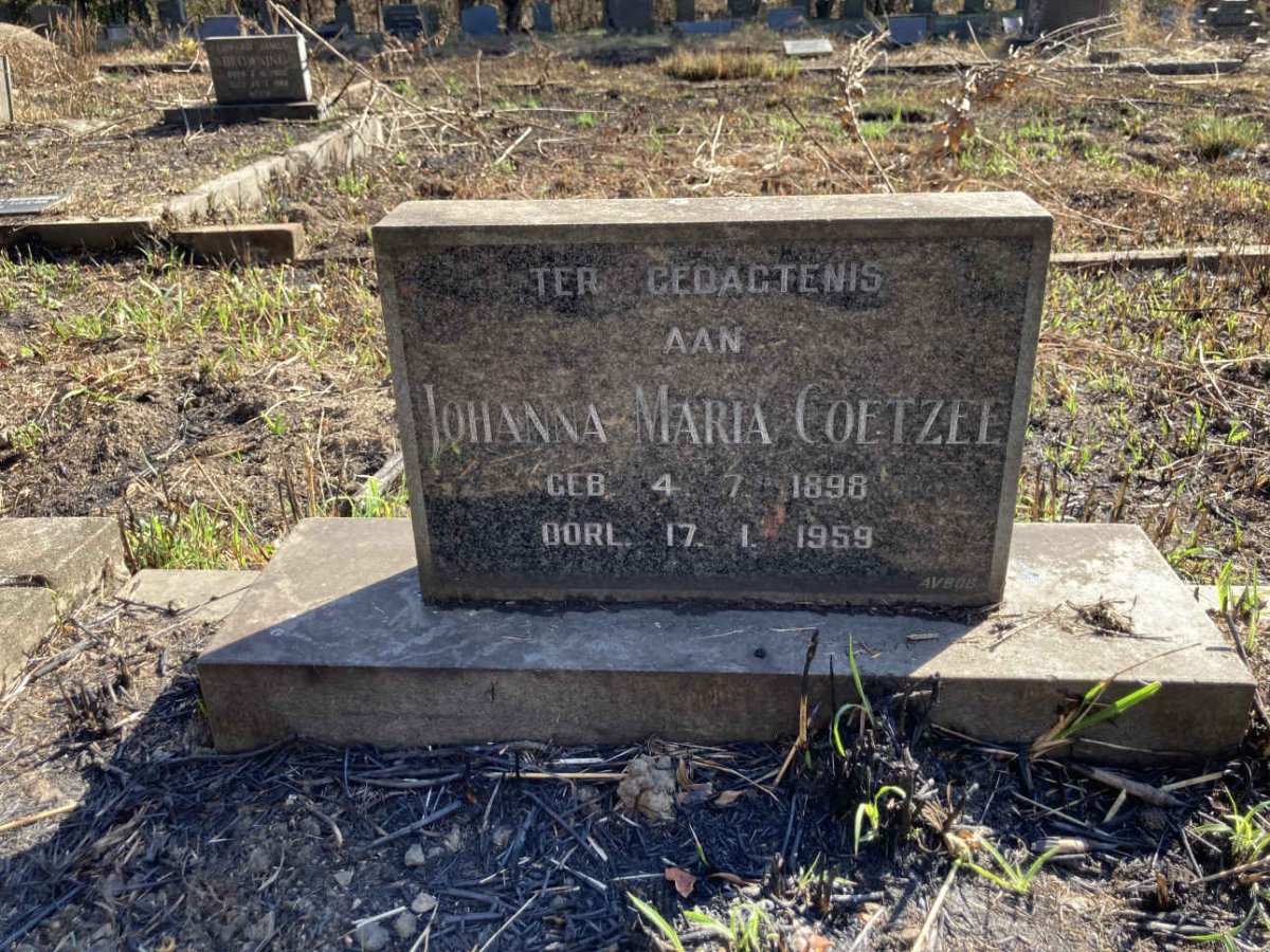 COETZEE Johanna Maria 1898-1959