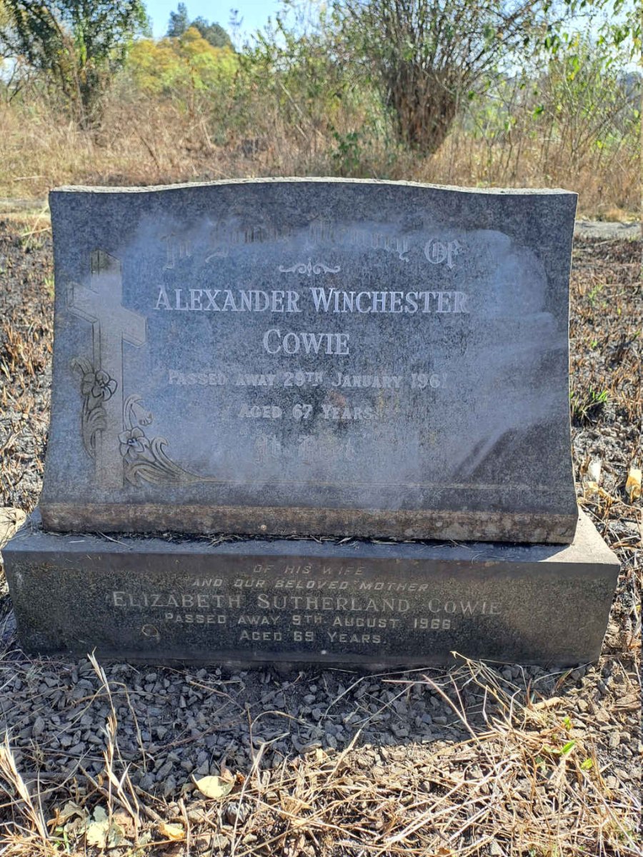 COWIE Alexander Winchester -1961 & Elizabeth Sutherland -1966
