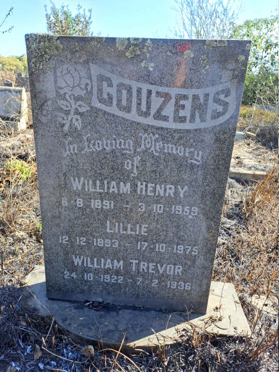 COUZENS William Henry 1891-1959 & Lillie 1893-1975 :: COUZENS William Trevor 1922-1936