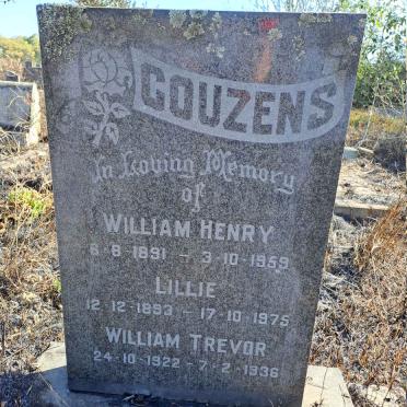 COUZENS William Henry 1891-1959 & Lillie 1893-1975 :: COUZENS William Trevor 1922-1936