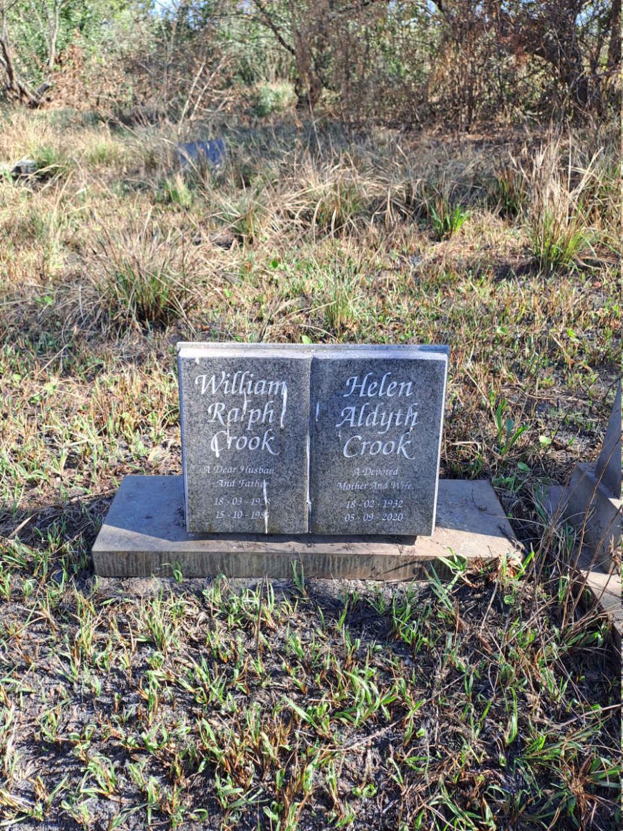 CROOK William Ralph 1928-1986 & Helen Aldyth 1932-2020