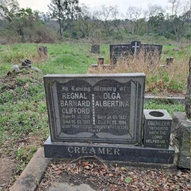 CREAMER Regnal Barnard Clifford 1914-1993 :: CREAMER Olga Albertina 1923-1996