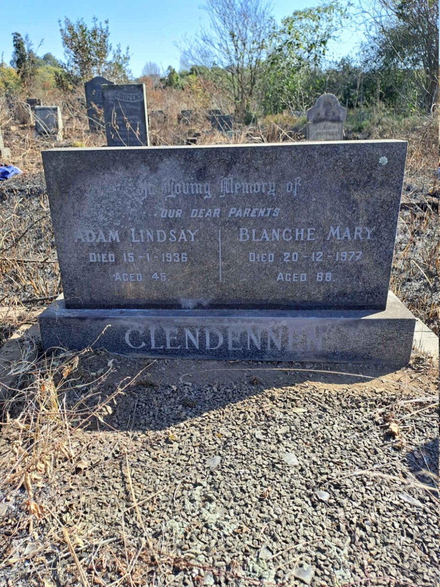 CLENDENNEN Adam Lindsay -1936 & Blanche Mary -1977