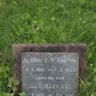 CRITCH Albert E.W. 1881-1947 & Maud Mary Ann 1881-1952