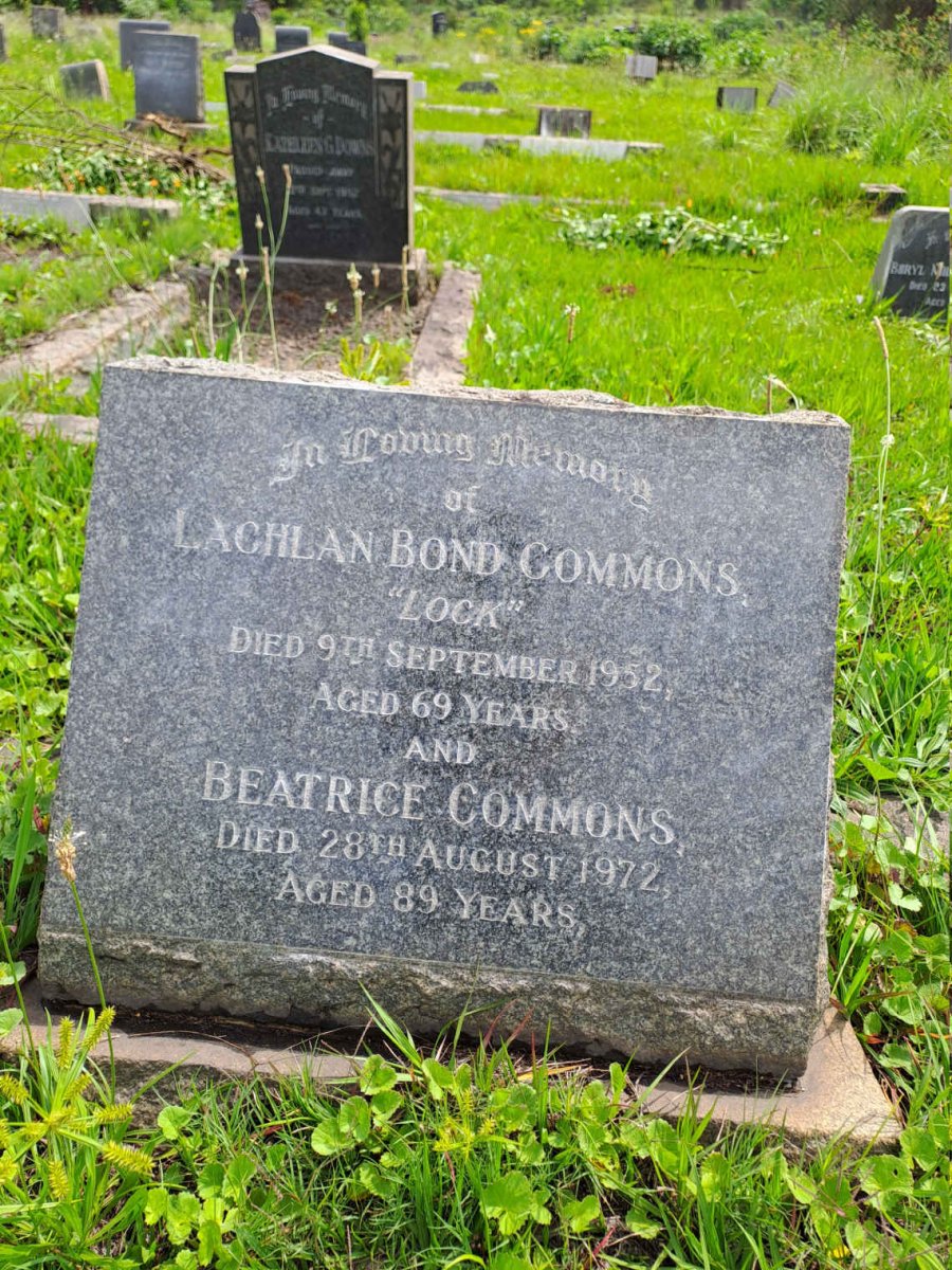 COMMONS Lachlan Bond -1952 & Beatrice -1972