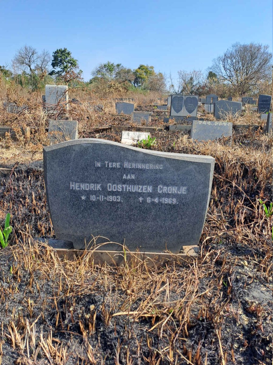 CRONJE Hendrik Oosthuizen 1903-1969