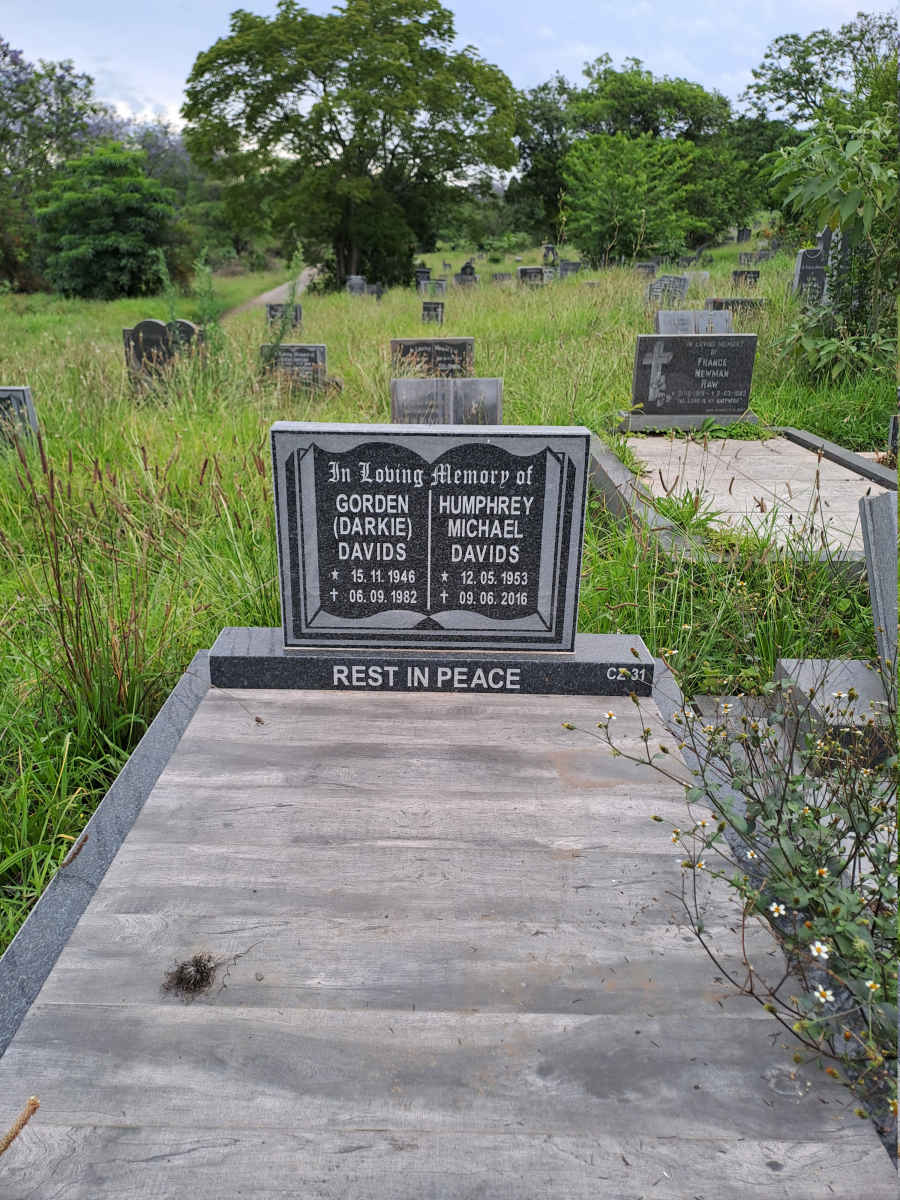 DAVIDS Gorden 1946-1982 :: DAVIDS Humphrey Michael 1953-2016