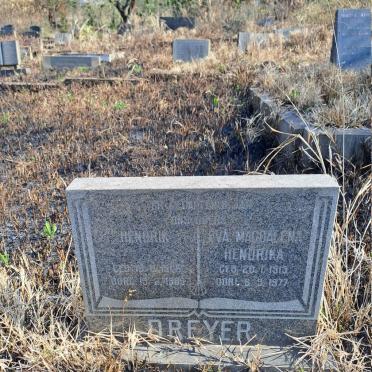 DREYER Hendrik 1905-1969 & Eva Magdalena 1913-1977