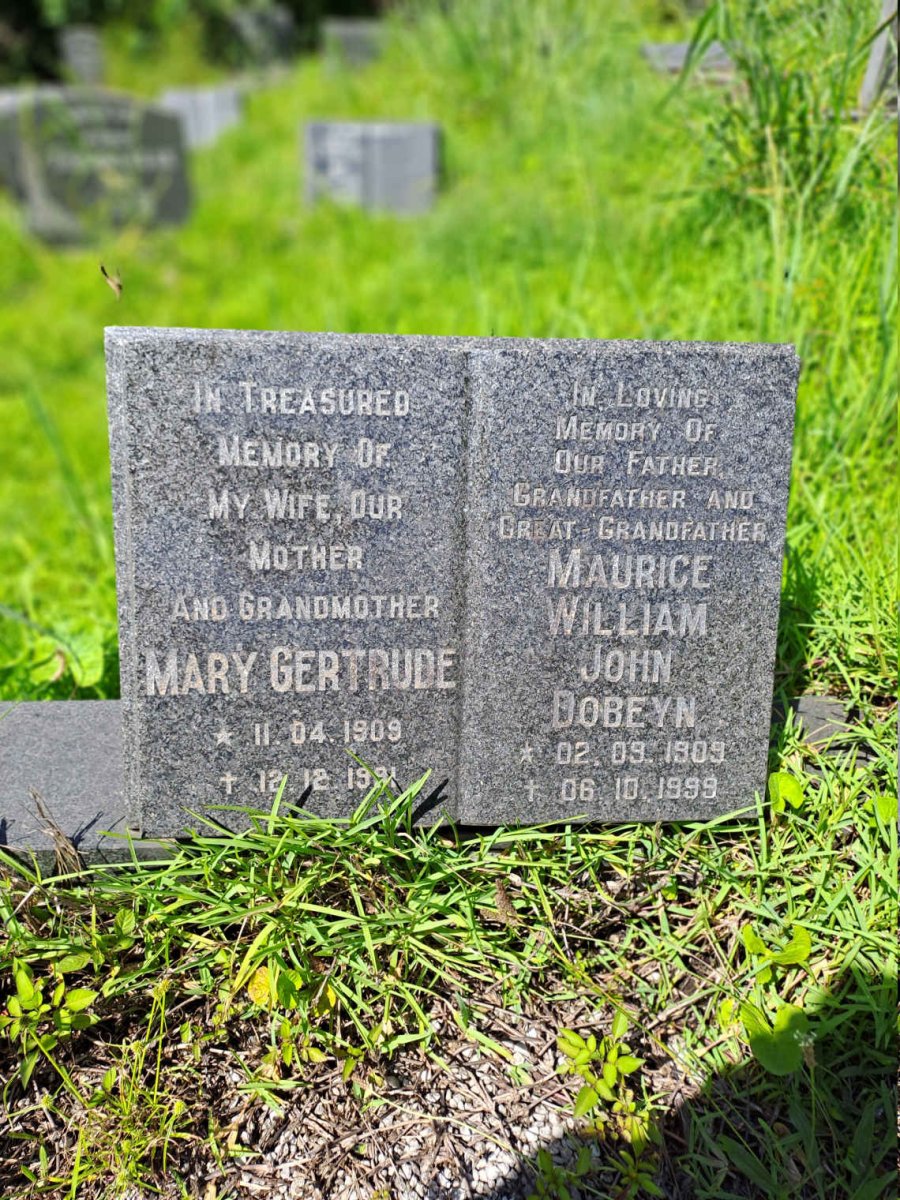 DOBEYN Maurice William John 1909-1999 & Mary Gertrude 1909-1991