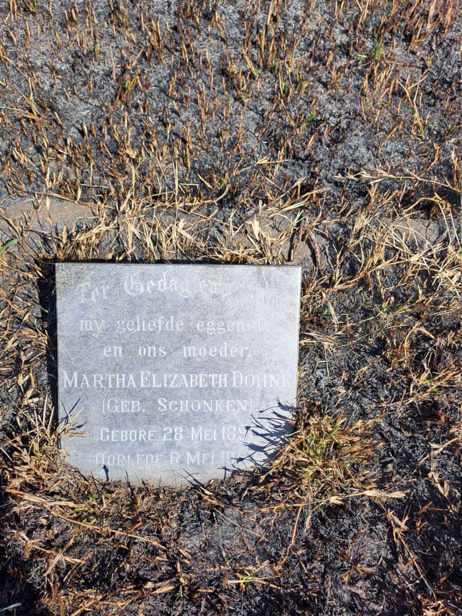 DOHNE Martha Elizabeth nee SCHONKEN 1891-19?7