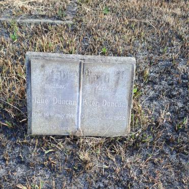 DUNCAN Peter -1952 & Jane -1950