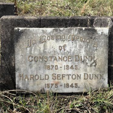 DUNN Harold Sefton 1875-1945 & Constance 1870-1945