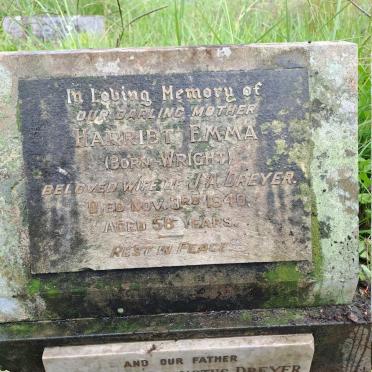DREYER Johannes Augustus 1869-1959 & Harriet Emma WRIGHT -1940