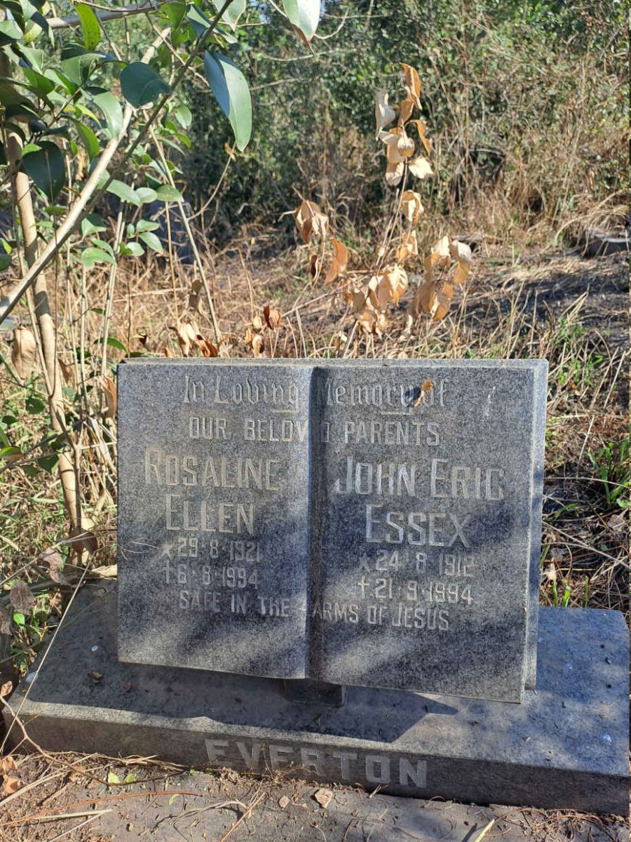 EVERTON John Eric Essex 1912-1994 & Rosaline Ellen 1921-1994