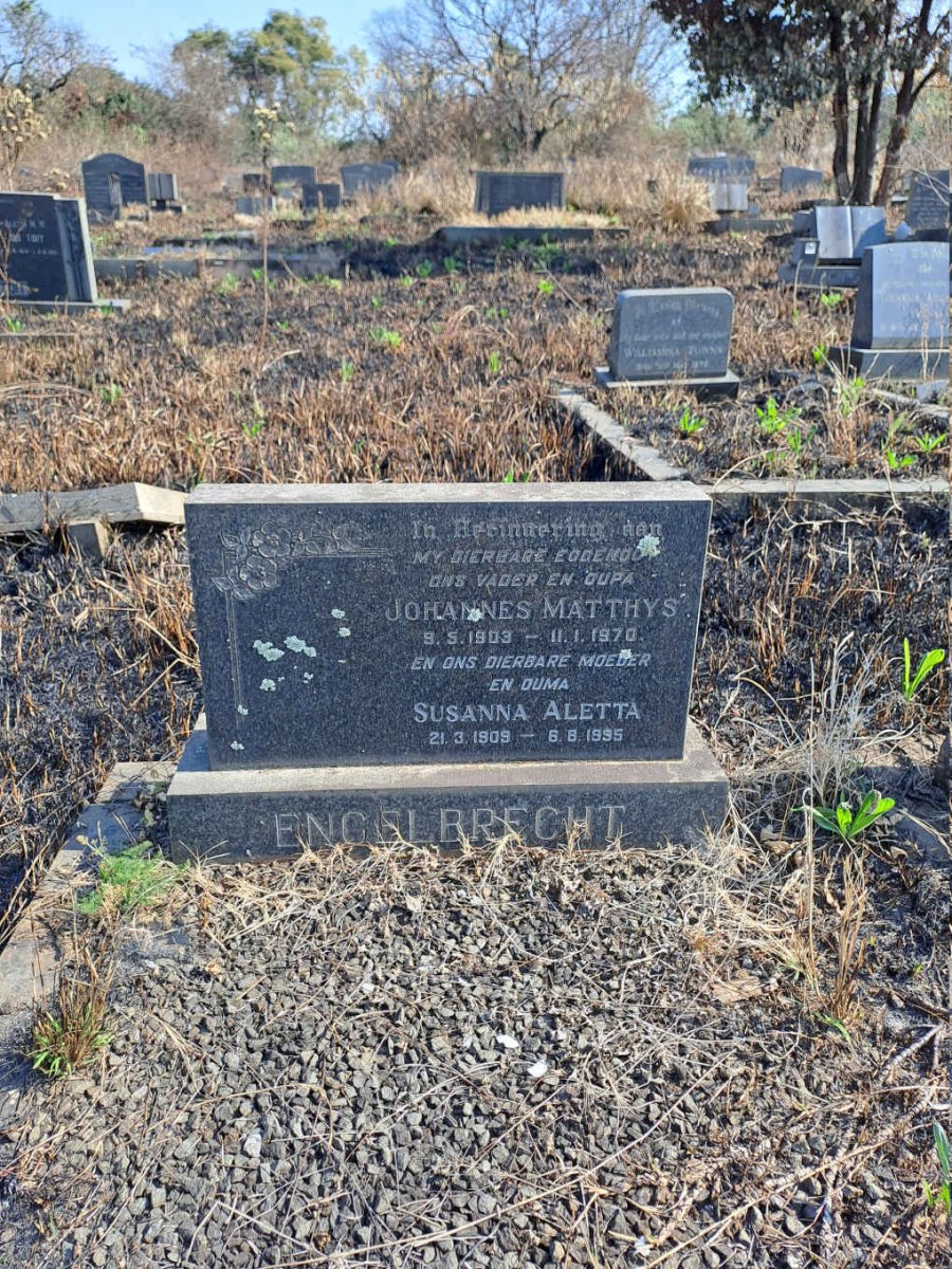 ENGELBRECHT Johannes Matthys 1903-1970 & Susanna Aletta 1909-1995