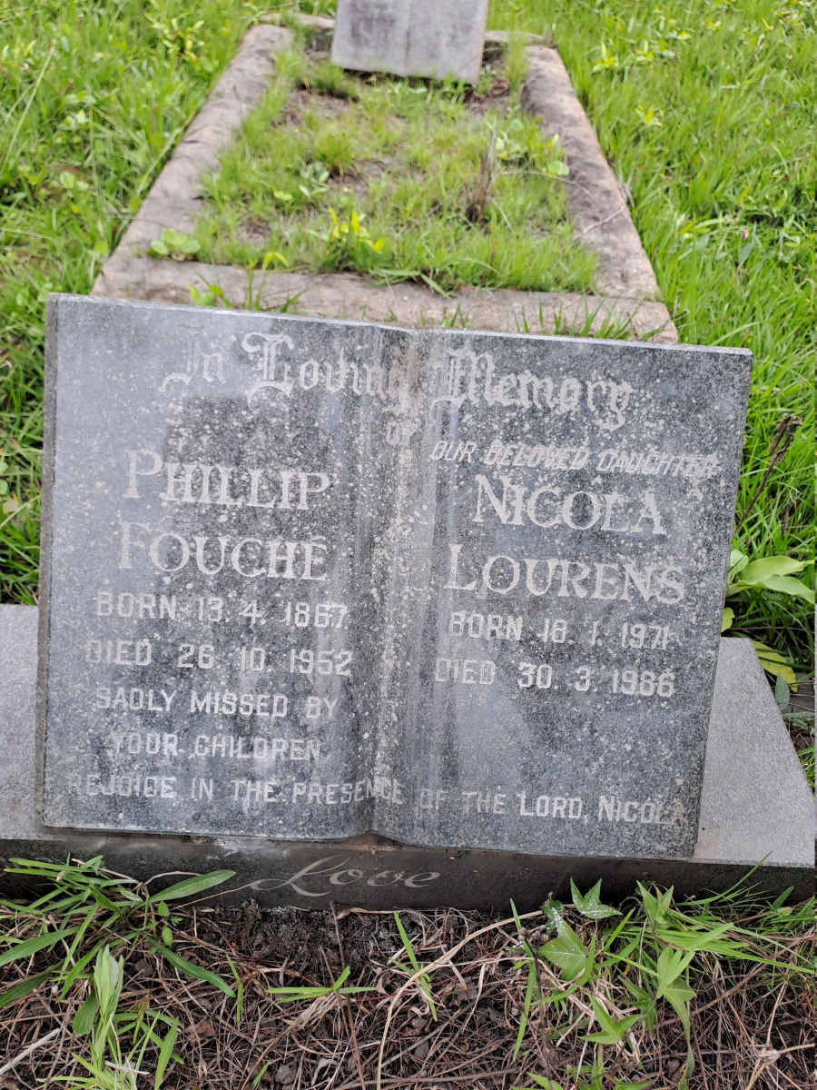 FOUCHE Phillip 1867-1952 :: LOURENS Nicola 1971-1986
