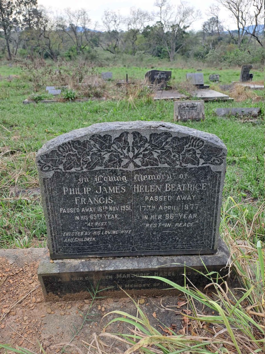 FRANCIS Philip James -1951 & Helen Beatrice -1977