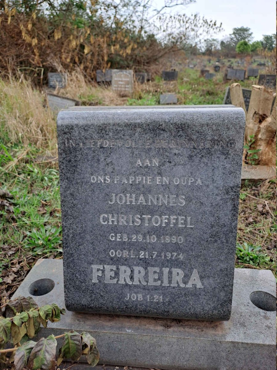 FERREIRA Johannes Christoffel 1890-1974