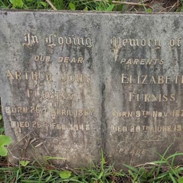 FURNISS Arthur John 1867-1948 & Elizabeth 1876-1948