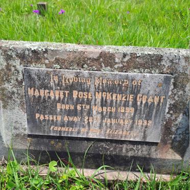 GRANT Margaret Rose McKenzie 1899-1932