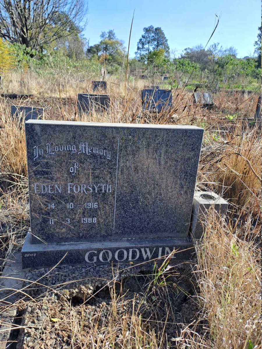 GOODWIN Eden Forsyth 1916-1988