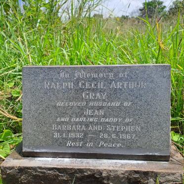 GRAY Ralph Cecil Arthur 1932-1967