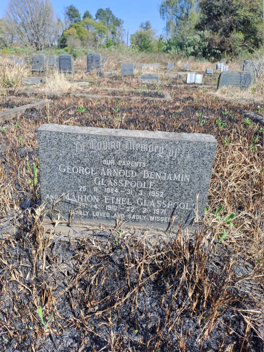 GLASSPOOLE George Arnold Benjamin 1884-1952 & Marion Ethel 1910-1971
