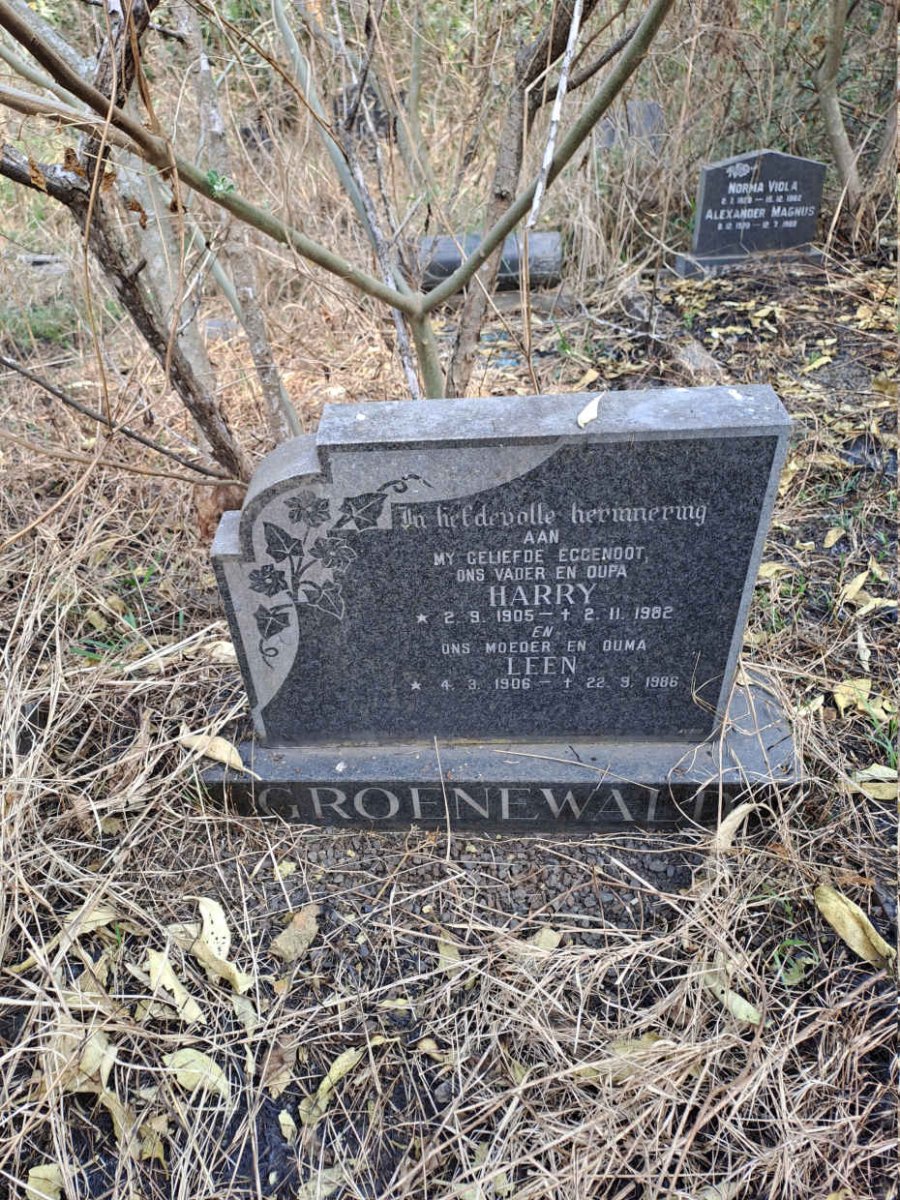GROENEWALD Harry 1905-1982 & Leen 1916-1986
