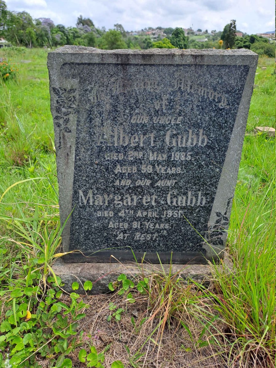 GUBB Albert -1935 & Margaret 1951