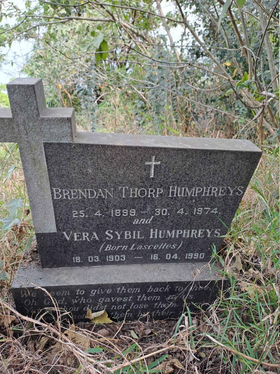 HUMPHREYS Brendan Thorp 1899-1974 & Vera Sybil LASCELLES 1903-1990