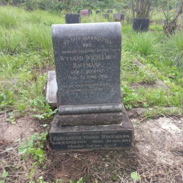 HAVEMANN Wynand Wilhelmus 1871-1946 & Elizabeth Maria 1887-1953