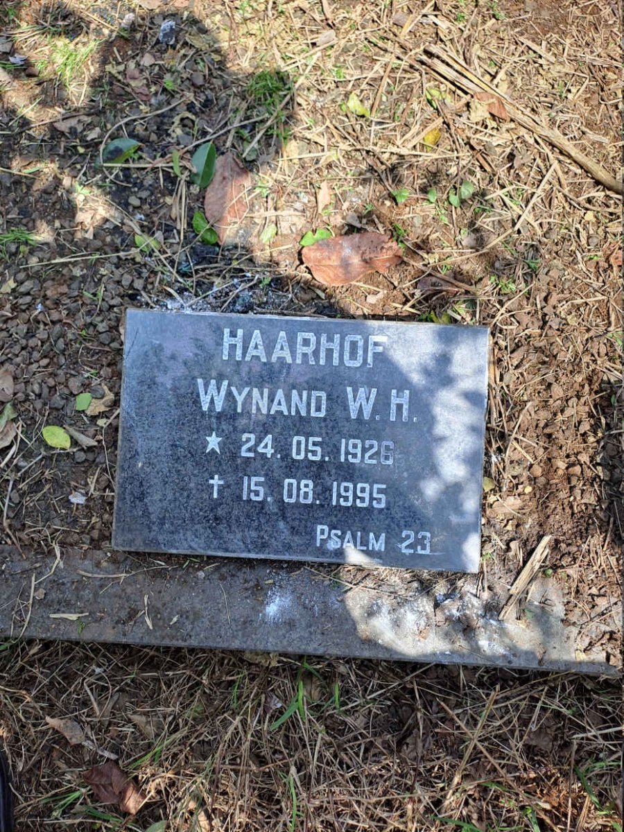HAARHOF Wynand W.H. 1926-1995