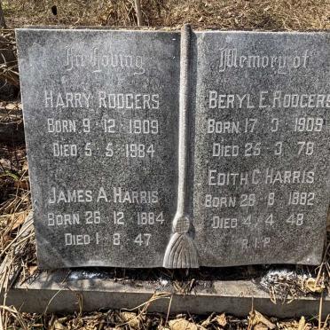 HARRIS James A. 1884-1947 & Edith C. 1882-1948 :: RODGERS Harry 1909-1984 & Beryl E. 1909-1978 