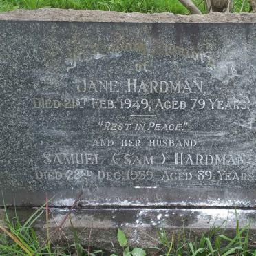 HARDMAN Samuel -1959 & Jane -1949