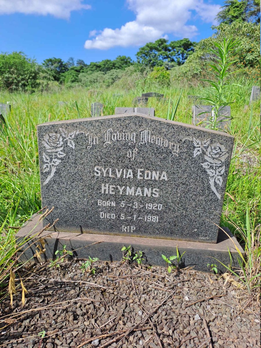 HEYMANS Sylvia Edna 1920-1981