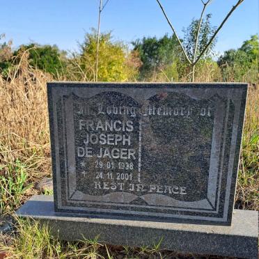 JAGER Francis Joseph, de 1938-2001