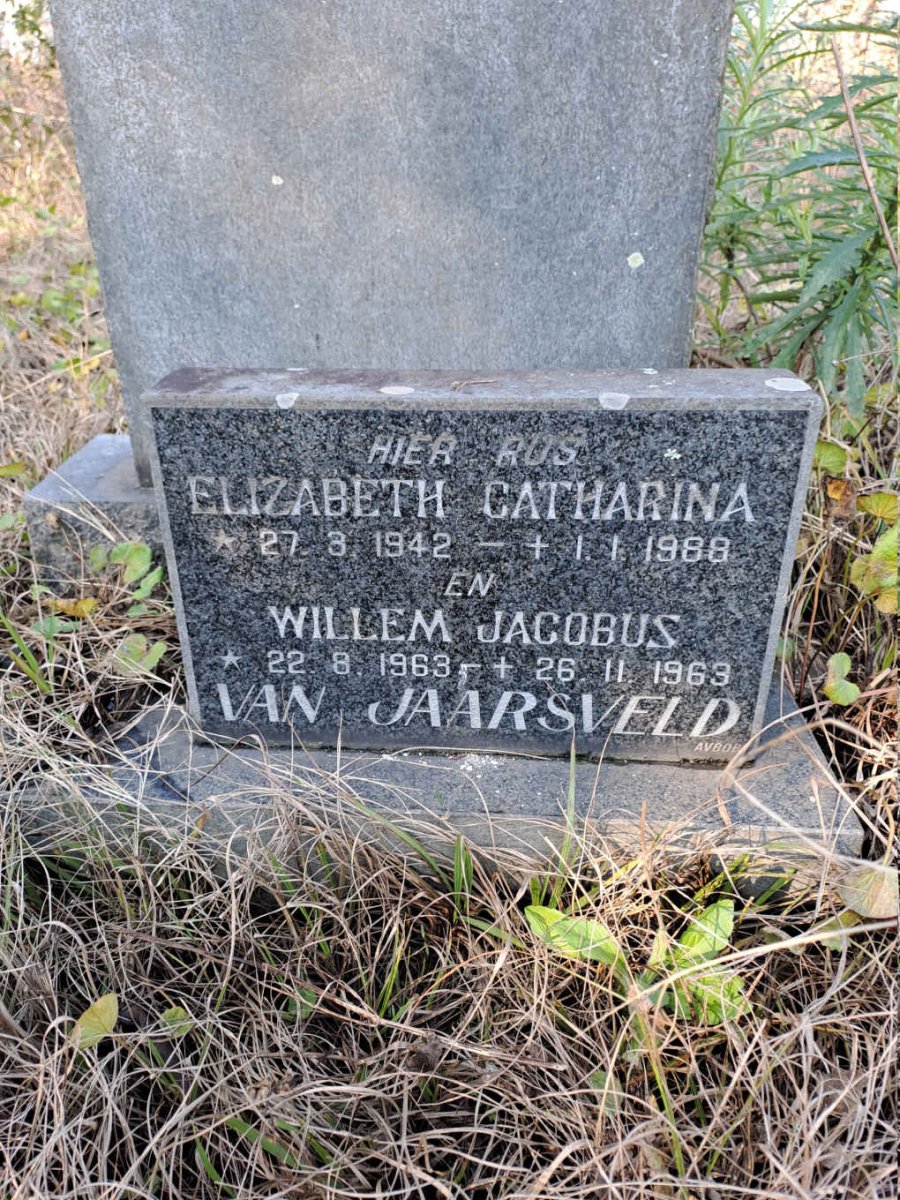 JAARSVELD Elizabeth Catharina, van 1942-1988 :: JAARSVELD Willem Jacobus, van 1963-1963
