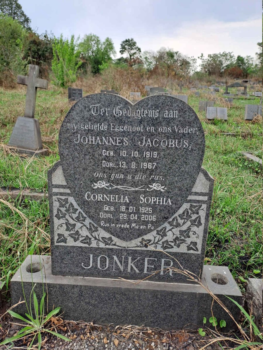 JONKER Johannes Jacobus 1919-1967 & Cornelia Sophia 1925-2006