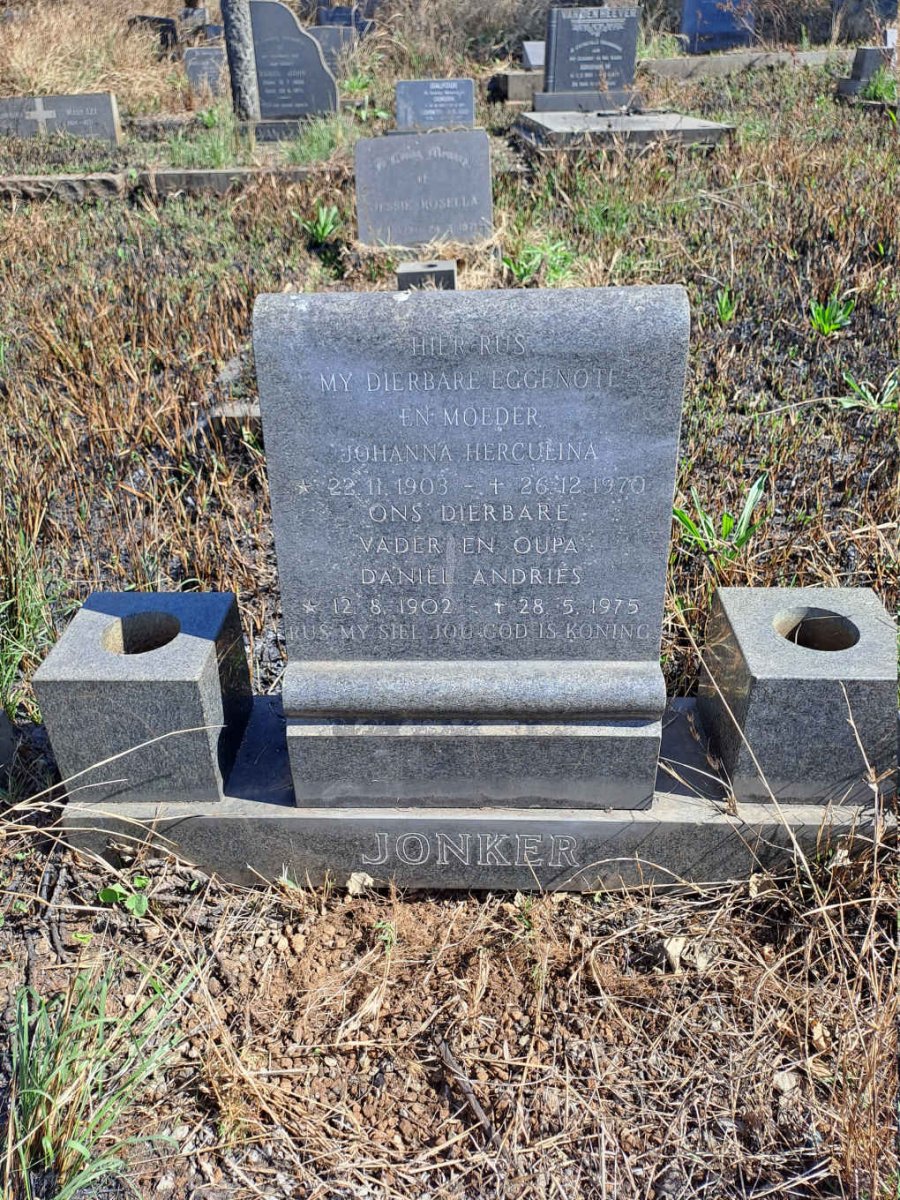 JONKER Daniel Andries 1902-1975 & Johanna Herculina 1903-1970