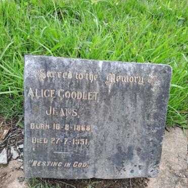 JEANS Alice Goodlet 1868-1951