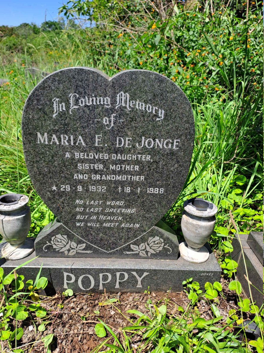JONGE Maria E., de 1932-1988