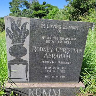 KUMM Rodney Christian Abraham 1964-1992