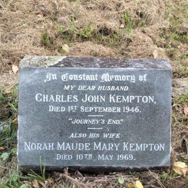 KEMPTON Charles John -1946 & Norah Maude Mary -1969