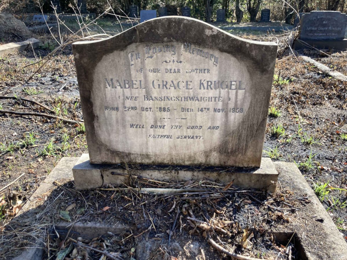 KRUGEL Mabel Grace nee BASSINGSTHWAIGHTE 1885-1959