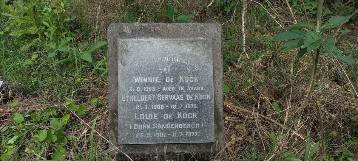 KOCK Ethelbert Servaas, de 1900-1975 & Louie SANDENBERGH 1907-1977 :: DE KOCK Winnie -1953