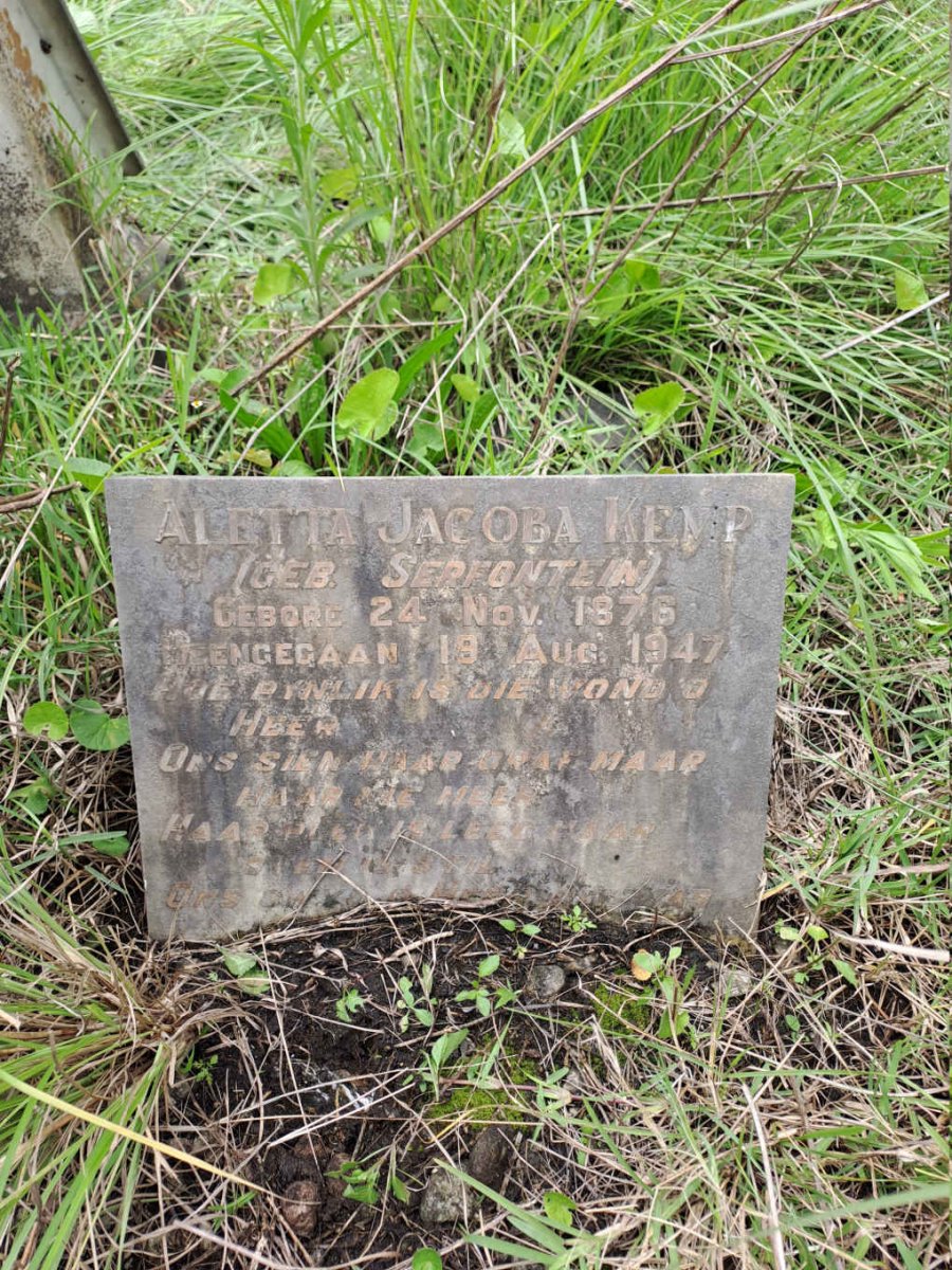 KEMP Aletta Jacoba nee SERFONTEIN 1876-1947