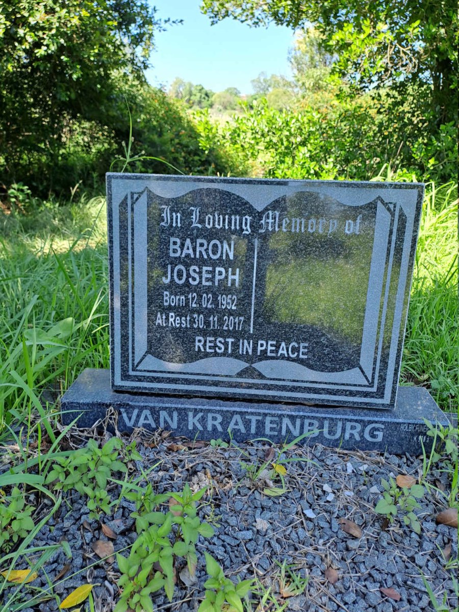 KRATENBURG Baron Joseph, van 1952-2017